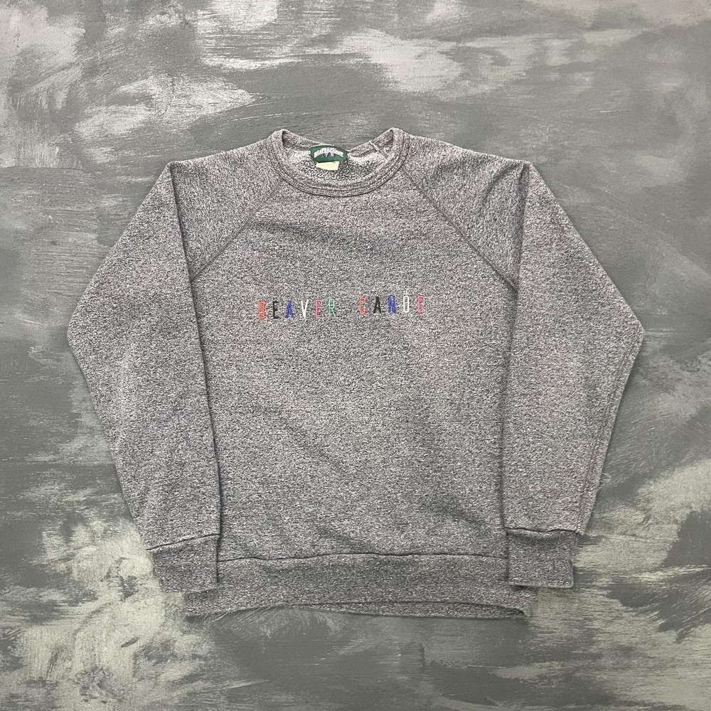 vintage Beaver Canoe sweatshirt mens large grey 1990s